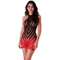 Passion BS117 Black Red Gradient Bodystocking Dress