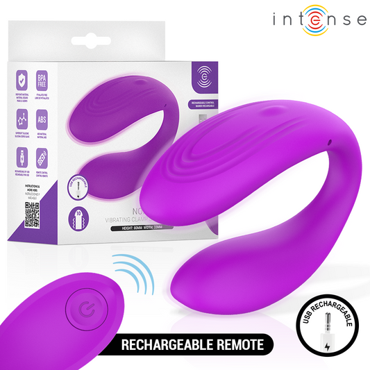 Intense Nora Purple Vibrating Clamp Stimulator with Remote