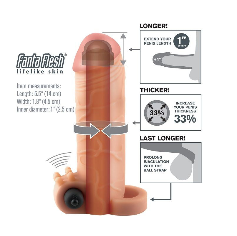 FANTASY X- TENSIONS - VIBRATING REAL FEEL 1 EXTENSION FANTASY X-TENSIONS