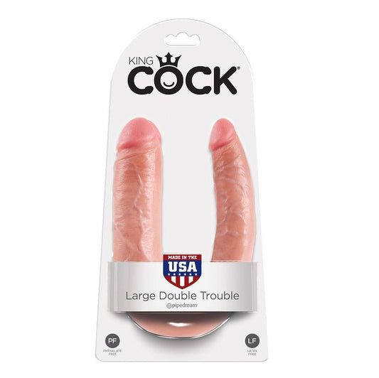 KING COCK - FLESH A DOPPIO PROBLEMA A FORMA DI U GRANDE 17,8 CM