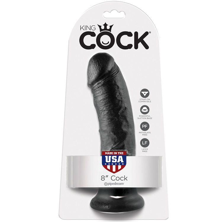 KING COCK - 8 DILDO BLACK 20.3 CM KING COCK