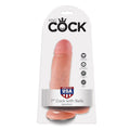 KING COCK - DILDO 7 CARNE CON PALLINE 17,8 CM
