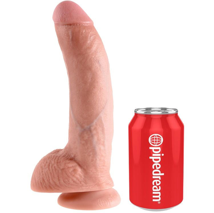 KING COCK - 9 DILDO FLESH WITH BALLS 22.9 CM KING COCK