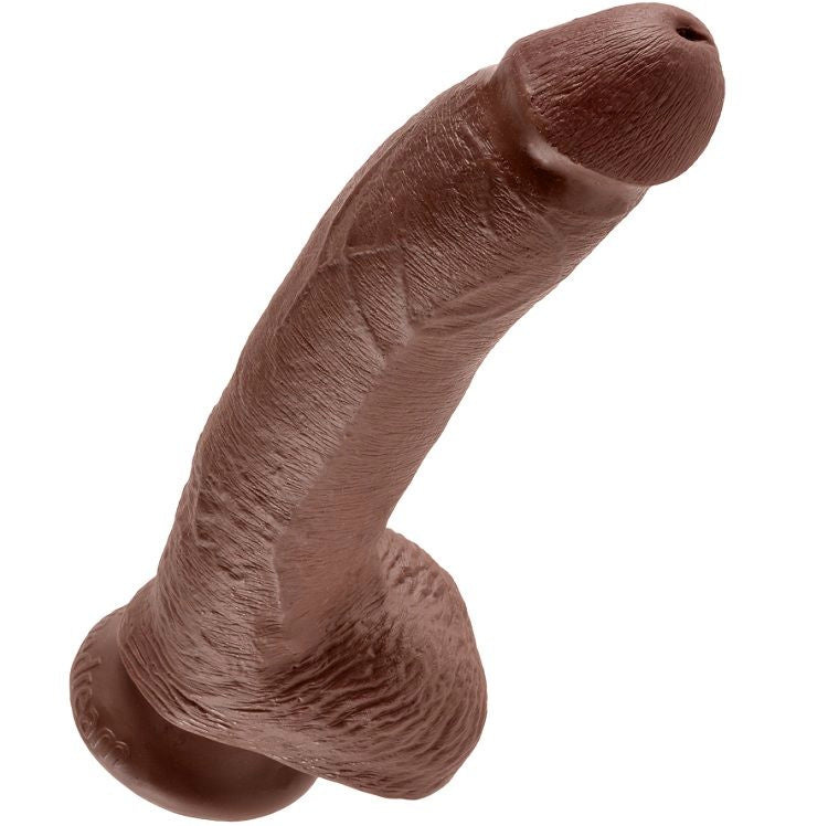 KING COCK - 9 DILDO BROWN WITH BALLS 22.9 CM KING COCK