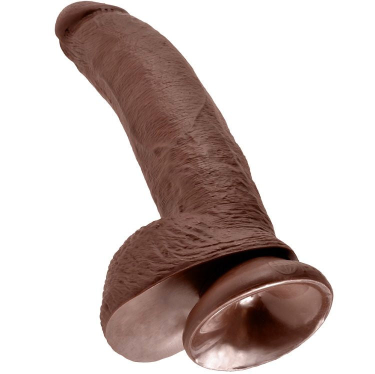KING COCK - 9 DILDO BROWN WITH BALLS 22.9 CM KING COCK