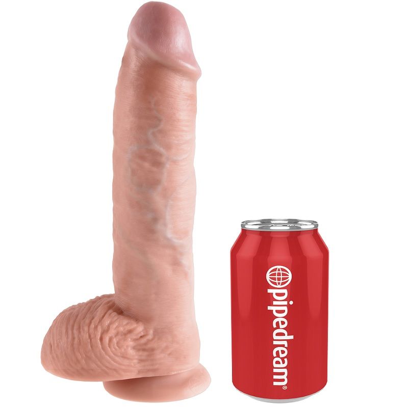 KING COCK - 10 DILDO FLESH WITH BALLS 26.5 CM KING COCK