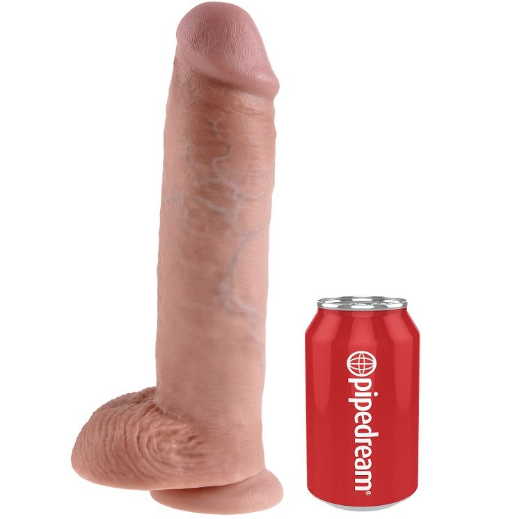 KING COCK - 11 DILDO FLESH WITH BALLS 28 CM KING COCK