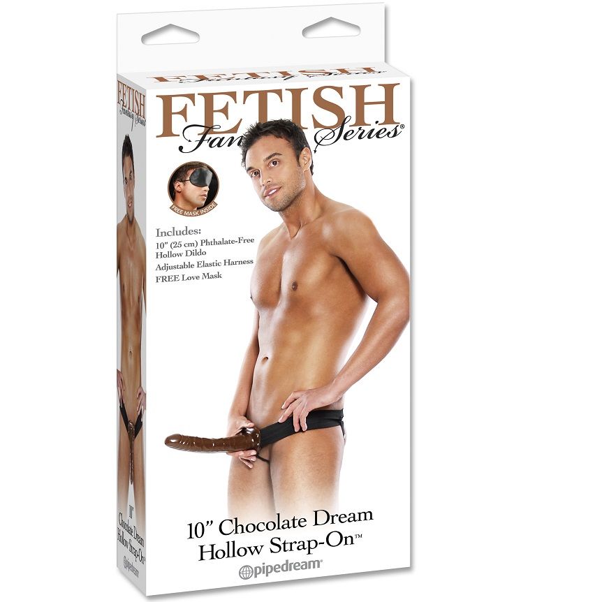 FETISH FANTASY SERIES - CHOCOLATE DREAM HOLLOW STRAP-ON FETISH FANTASY SERIES