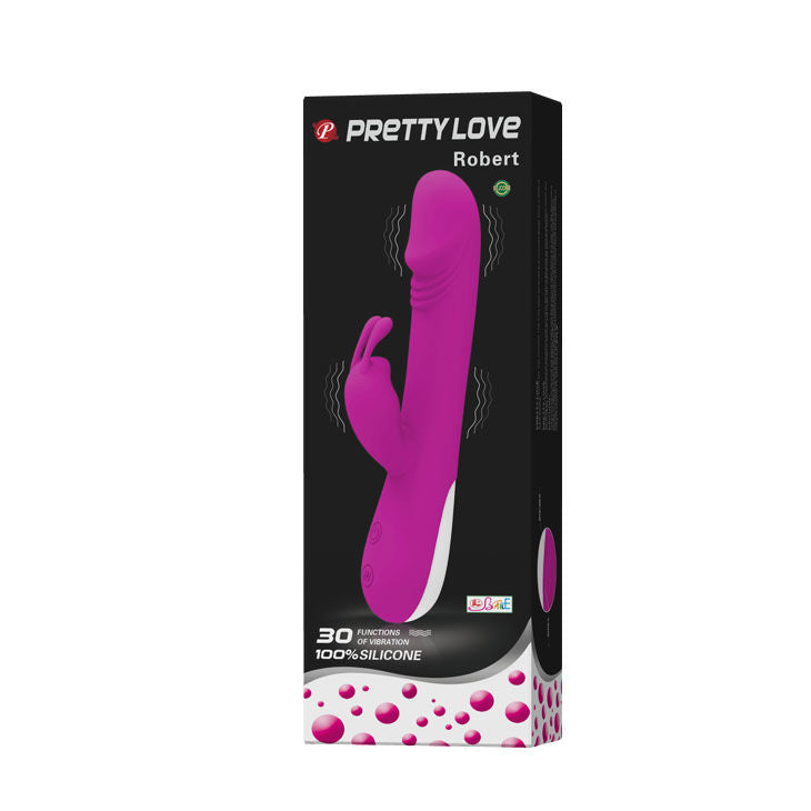 PRETTY LOVE - FLIRTATION ROBERT VIBRATOR WITH CLITORIS STIMULATOR PRETTY LOVE FLIRTATION