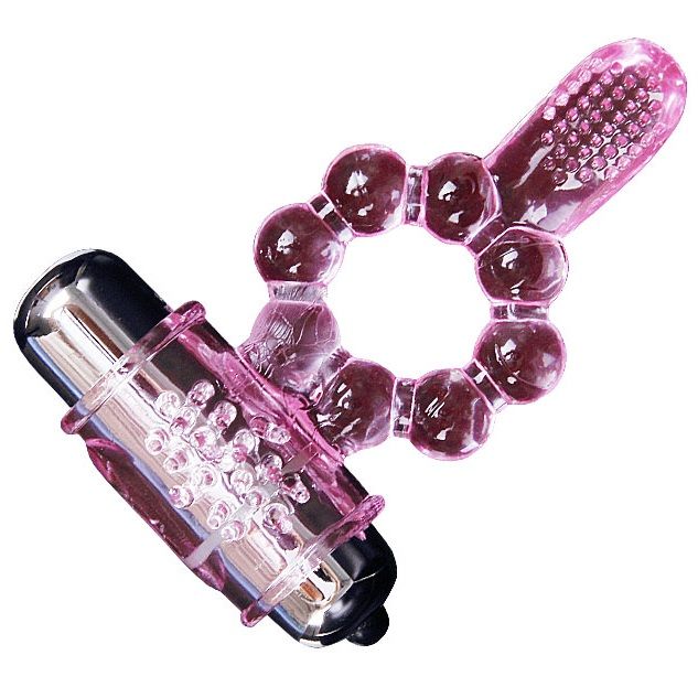 BAILE - SILICONE RING 10 TONGUE RHYTHMS WITH PINK VIBRATION BAILE FOR HIM