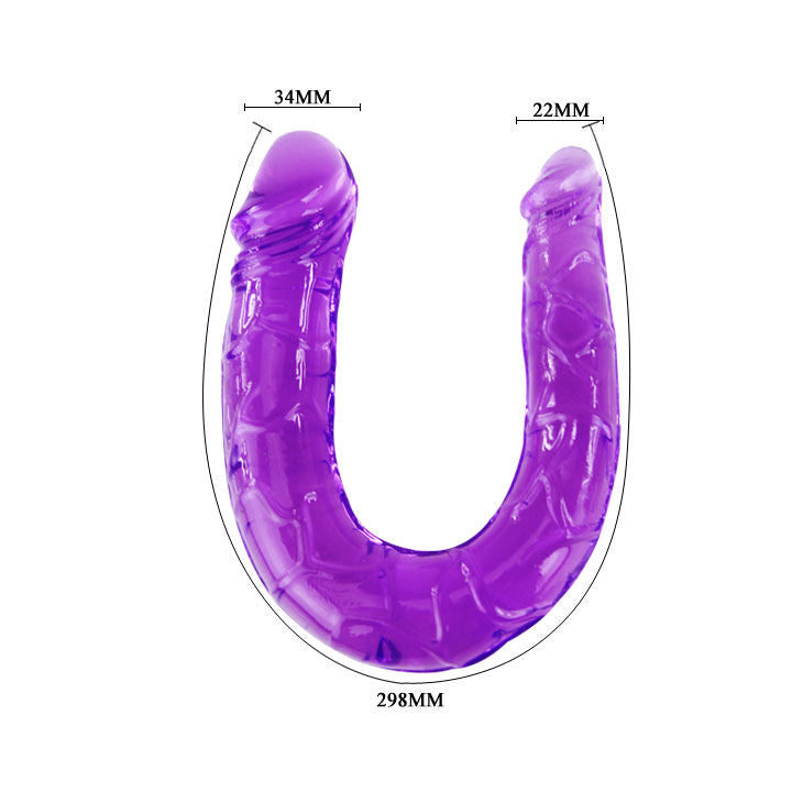 BAILE - DOUBLE DILDO IN LILAC FLEXIBLE JELLY BAILE ANAL