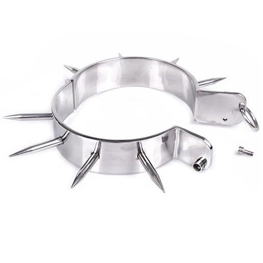 METAL HARD - BDSM SLAVE COLLAR WITH POINTS METAL HARD