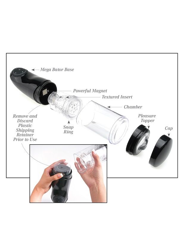 EXTREME TOYZ - PDX MEGA BATOR USB MALE MASTURBATOR VAGINA WHITE EXTREME TOYZ