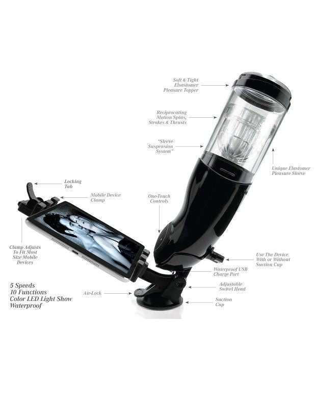 EXTREME TOYZ - PDX MEGA BATOR USB MALE MASTURBATOR VAGINA WHITE EXTREME TOYZ