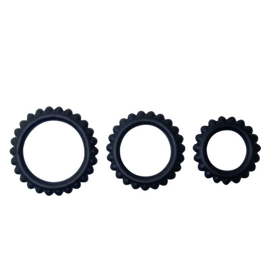 BAILE - SET TITAN 3PZ ANELLI RITENUTA COCK NERO 2,8 + 2,4 + 1,9 CM