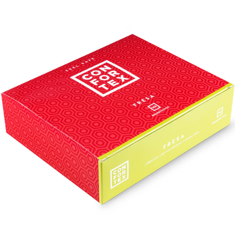 CONFORTEX - STRAWBERRY CONDOM 144 UNITS CONFORTEX