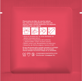 CONFORTEX - STRAWBERRY CONDOM 144 UNITS CONFORTEX
