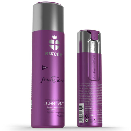 SWEDE - LUBRICANTE FRUTAL DE AMOR FRAMBUESA Y RUÍBARBO 100 ML