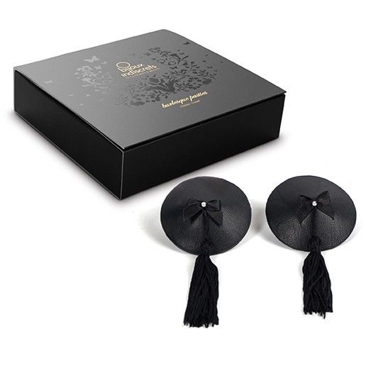 BIJOUX - BURLESQUE BLACK NIPPLE COVERS BIJOUX BURLESQUE PASTIES