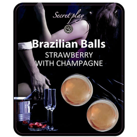 SECRETPLAY - SET DE BOLAS BRASILEÑAS DE FRESA Y CHAMPÁN