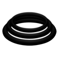 JOYDIVISION POTENZDUO - SET DI 3 ANELLI NERI - S, M, L