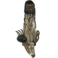 BAILE - COPRI PENE UOMO CORAGGIOSO CON STIMOLAZIONE CLITORIDEA E ANALE DOPPIA PALLOTTOLA NERO 16,5 CM