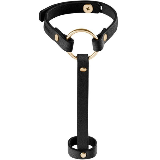 BIJOUX - BRACCIALE A LABIRINTO/IMBRACATURA PER MANO INDISCRETS NERO