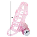 BAILE - 10 DOLCI RITMI CUSTODIA E ANELLO IN SILICONE PER IL PENE ROSA