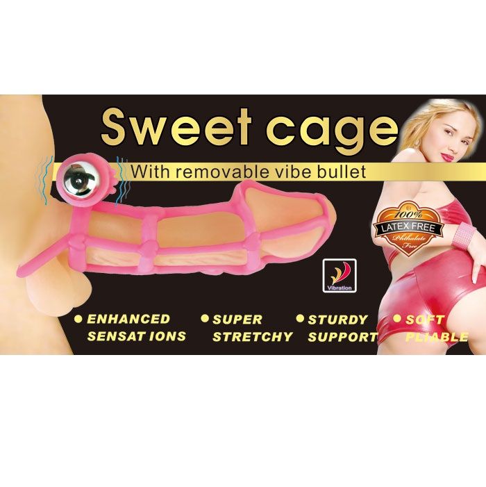 BAILE - SWEET 10 RHYTHMS SILICONE COVER AND RING FOR THE PINK PENIS BAILE FOR HIM