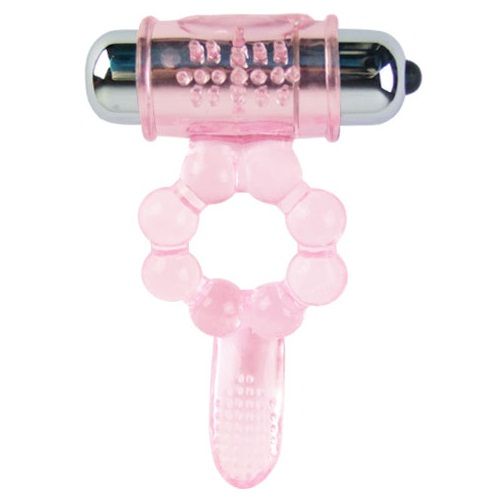 BAILE - SILICONE RING 10 TONGUE RHYTHMS WITH PINK VIBRATION BAILE FOR HIM