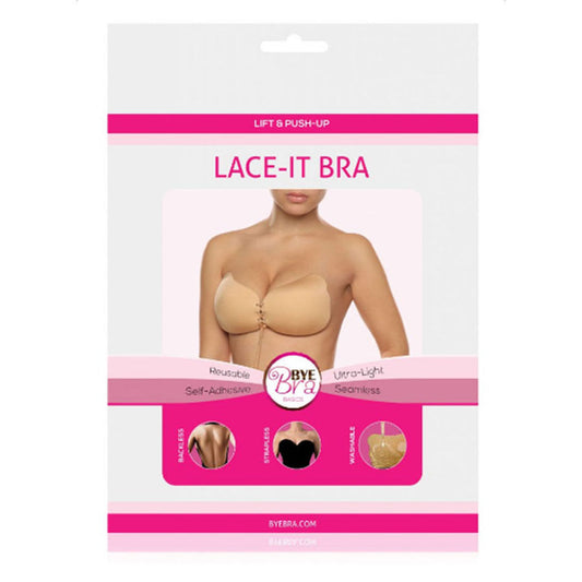 BYE-BRA - LACE-IT PUSH-UP CON COPPE DI POTENZIAMENTO NERE, COPPA C