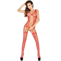 PASSION - DONNA BS013 BODYSTOCKING ROSSO TAGLIA UNICA