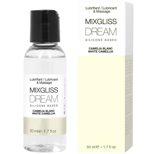 MIXGLISS - LUBRICANTE DE SILICONA CAMELIA BLANCA ENSOÑADORA 50 ML