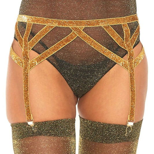 LEG AVENUE - LIGUERO ELÁSTICO DE LÚREX TALLA ÚNICA
