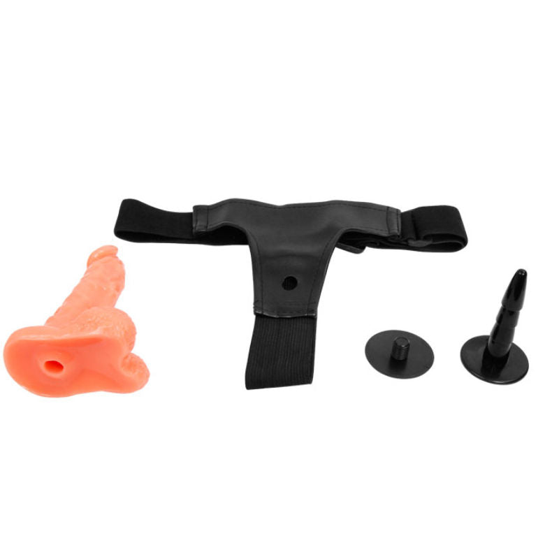 BAILE - HARNESS WITH REALISTIC PENIS AND ULTRA PASSIONATE ADJUSTABLE PANTIES 15.5 CM BAILE HARNESS COLLECTION