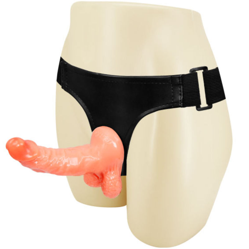 BAILE - HARNESS WITH REALISTIC PENIS AND ULTRA PASSIONATE ADJUSTABLE PANTIES 15.5 CM BAILE HARNESS COLLECTION