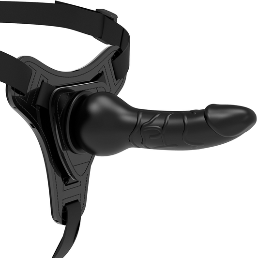IMBRACATURA FETISH SOTTOMESSA - SILICONE NERO REALISTICO 16 CM