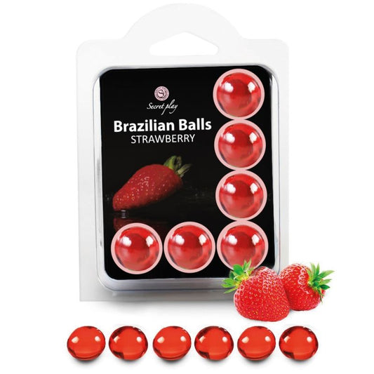 SECRETPLAY - SET DE 6 BOLAS BRASILEÑAS FRESA