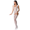 PASSION - DONNA BS062 BODYSTOCKING BIANCO TAGLIA UNICA