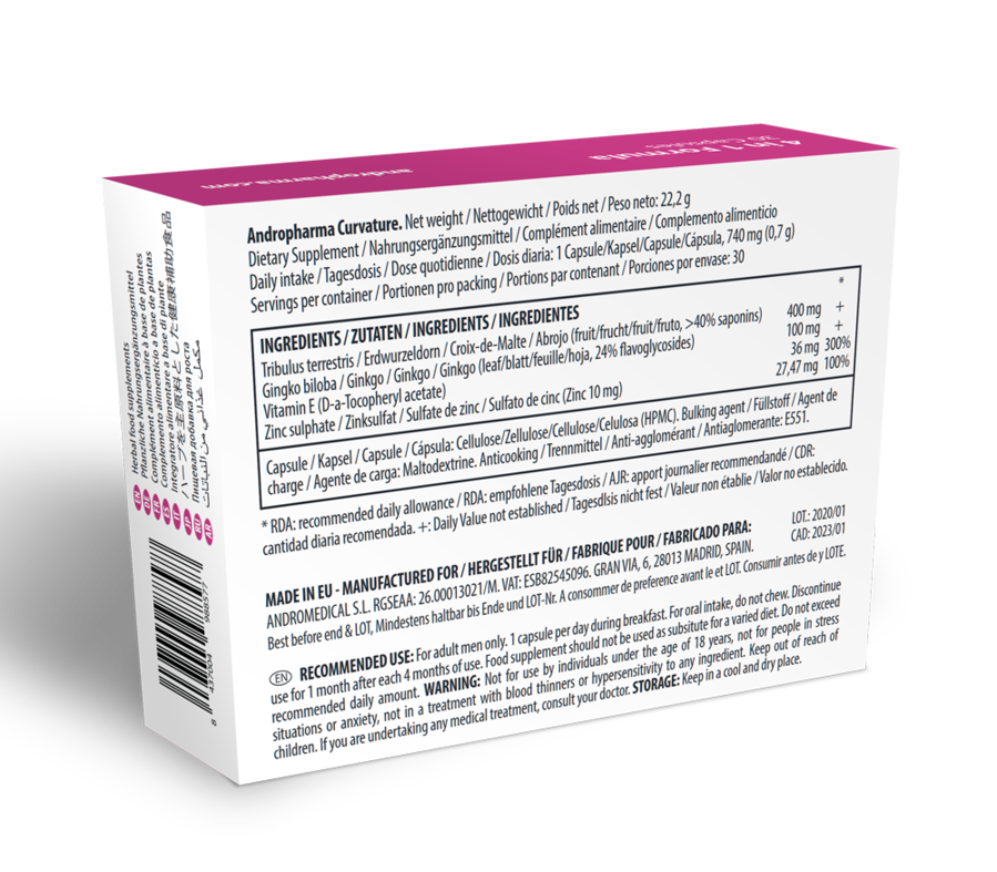 ANDROPHARMA - CURVATURE PEYRONIE TREATMENT ANDRO MEDICAL