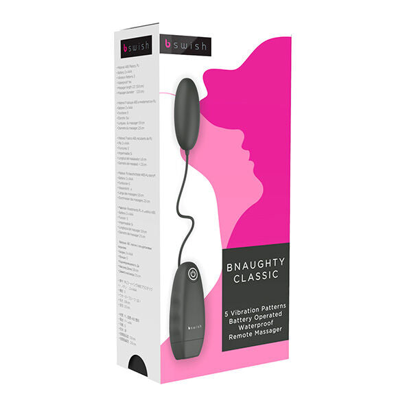 B SWISH - BNAUGHTY CLASSIC VIBRATING BULLET BLACK B SWISH