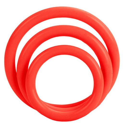 CALEXOTICS - CONJUNTO DE TRES ANILLOS ROJO