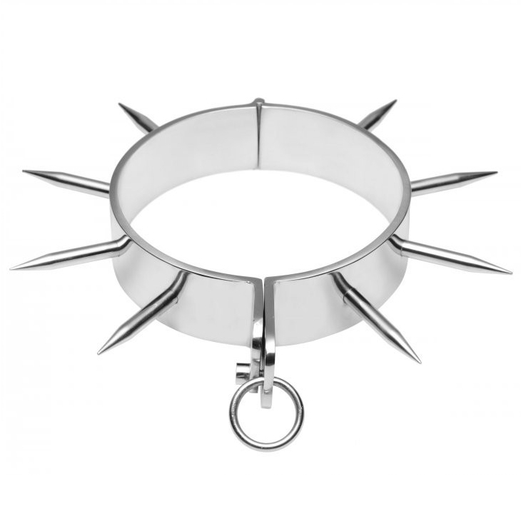 METAL HARD - BDSM SLAVE COLLAR WITH POINTS METAL HARD