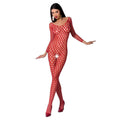 PASSION - MUJER BS077 BODYSTOCKING TALLA ÚNICA ROJO