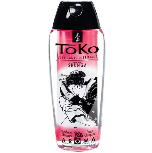 SHUNGA - LUBRICANTE AROMA FRESA Y CHAMPÁN TOKO