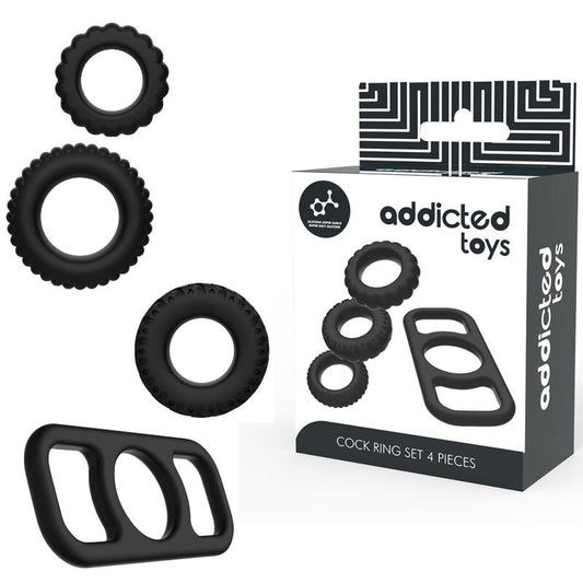 ADDICTED TOYS - ANELLO PER PENE SET 4 PEZZI