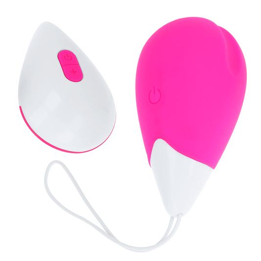 OHMAMA - UOVO VIBRANTE TESTURIZZATO 10 MODALITÀ ROSA E BIANCO