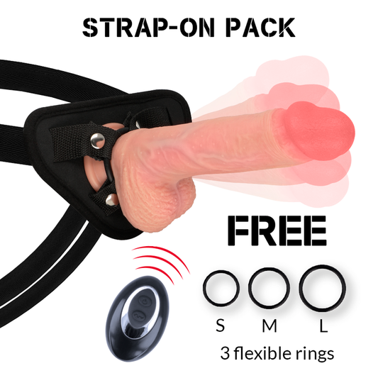 ROCKARMY - IMPUGNATURA + VIBRATORE IN SILICONE LIQUIDO PREMIUM APACHE TELECOMANDATO 20,5 CM -O- 4,62 CM