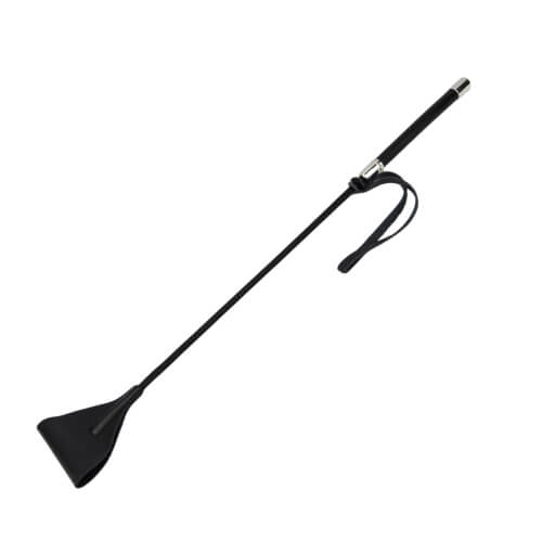 Bound to Please Riding Crop – Frustino Nero in Similpelle per Giochi BDSM - Luxintime