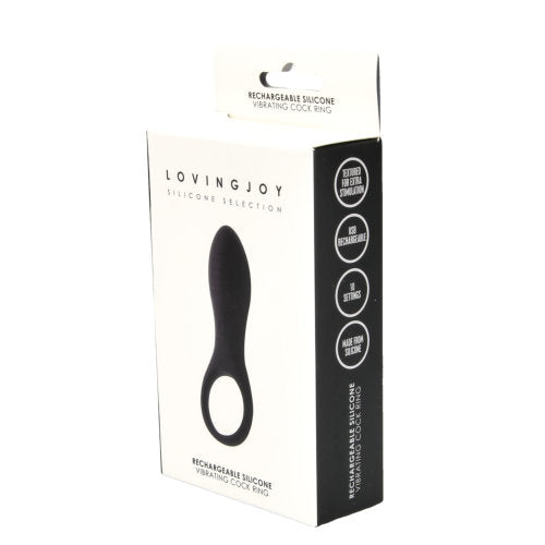 Loving Joy Rechargeable Silicone Vibrating Cock Ring – Anello Vibrante Ricaricabile per Coppie - Luxintime